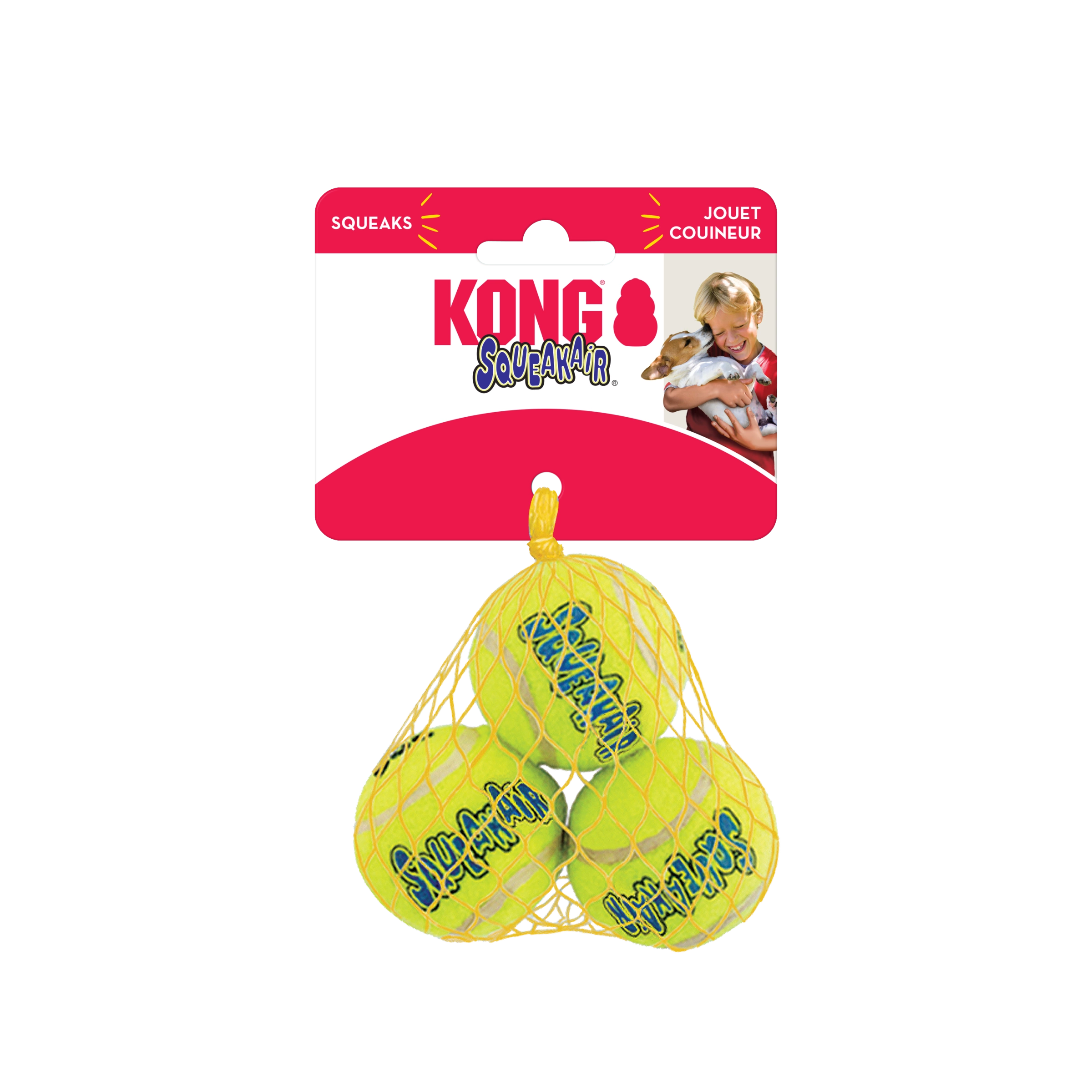 KONG Air Squeaker Tennis Ball - Various sizes