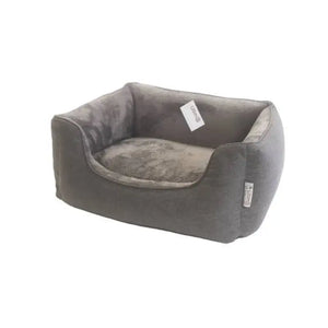 Gor Pets Ultima Bed in grey showing the thick foam base and supportive high-walled design.