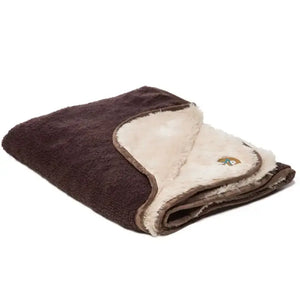 Nordic Double-Sided Pet Blanket in grey showing the two different soft textures and thick plush fabric.
