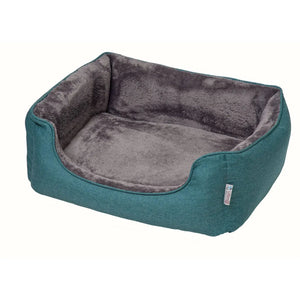 Gor Pets Ultima Bed in teal showing the thick foam base and supportive high-walled design.