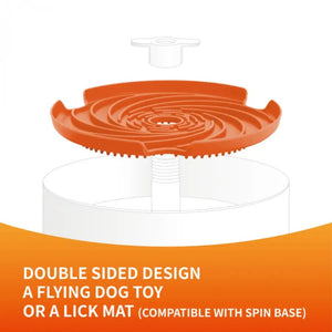 Lick Flying Disc - Orange Slow Feeder | Pet dream house-Pawfecthome