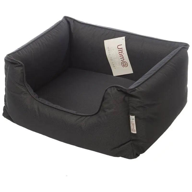 Gor Pets Ultima Bed in navy showing the thick foam base and supportive high-walled design.