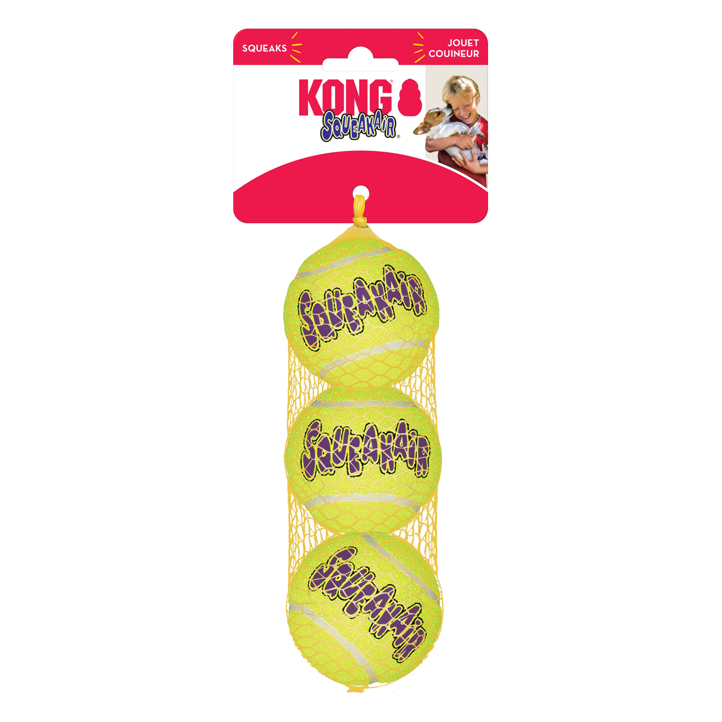 KONG Air Squeaker Tennis Ball - Various sizes