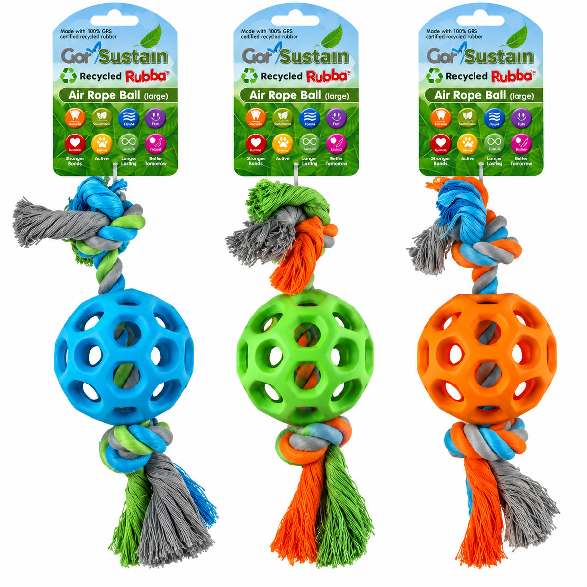 Gor Sustain Rubba Air Rope Ball Dog Toy