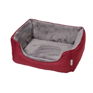 Gor Pets Ultima Bed in wine showing the thick foam base and supportive high-walled design.