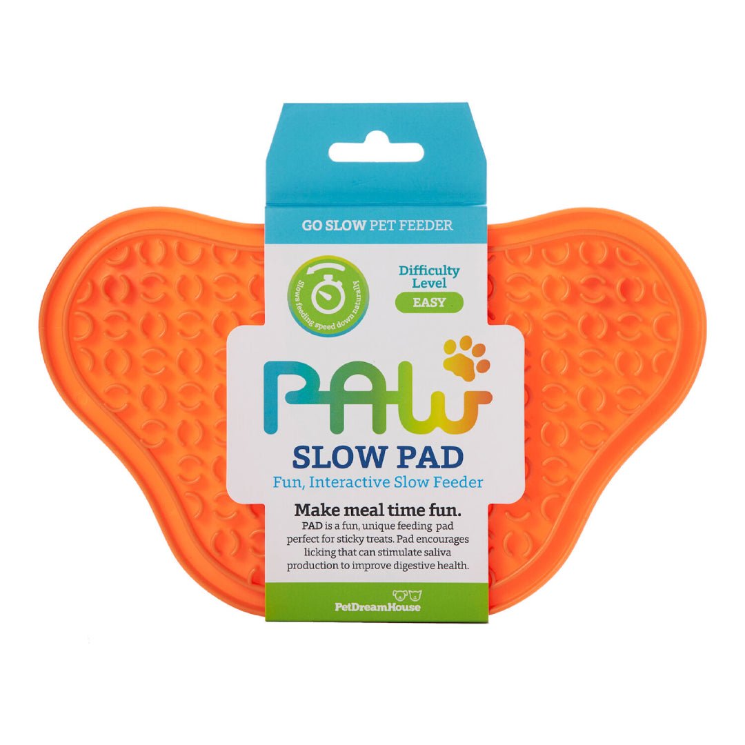 Puppy and Dog Lick Mat - Slow Feeder Treat Mat-orange