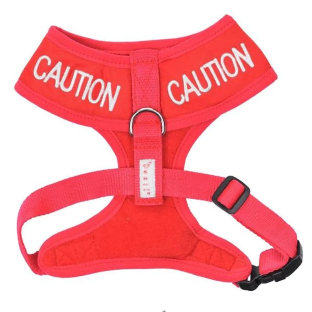 Embroidered 'Caution' Dog Vest Red | Dexil-Pawfecthome