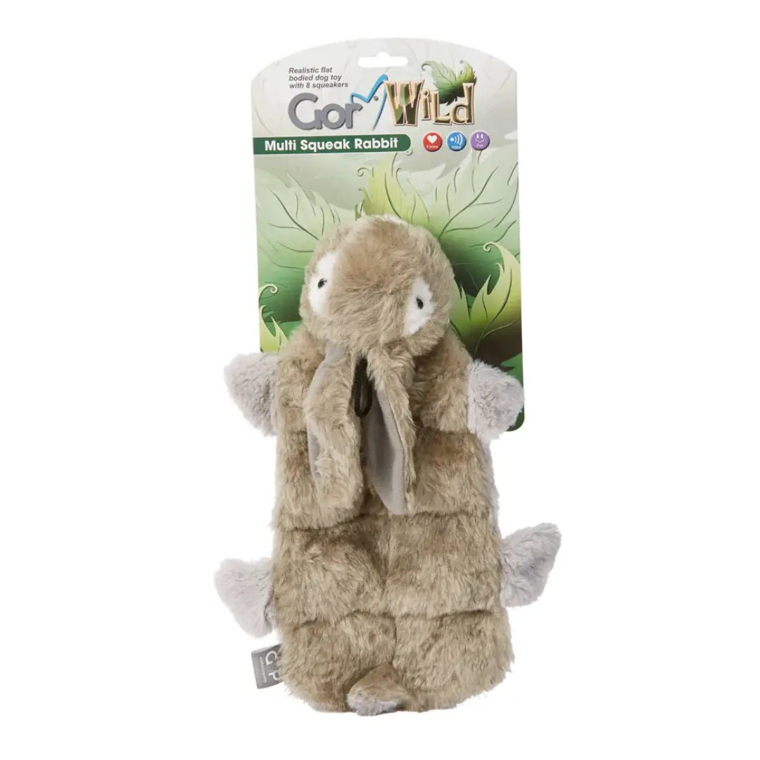 No Stuffing Squeaky Dog Toy - Engaging Interactive Play - Rabbit